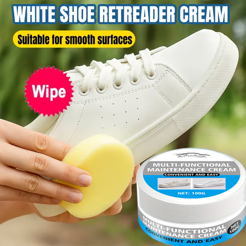 Leather Shoe Polish - Krim Pemoles Sepatu dengan Spons: Mencerahkan