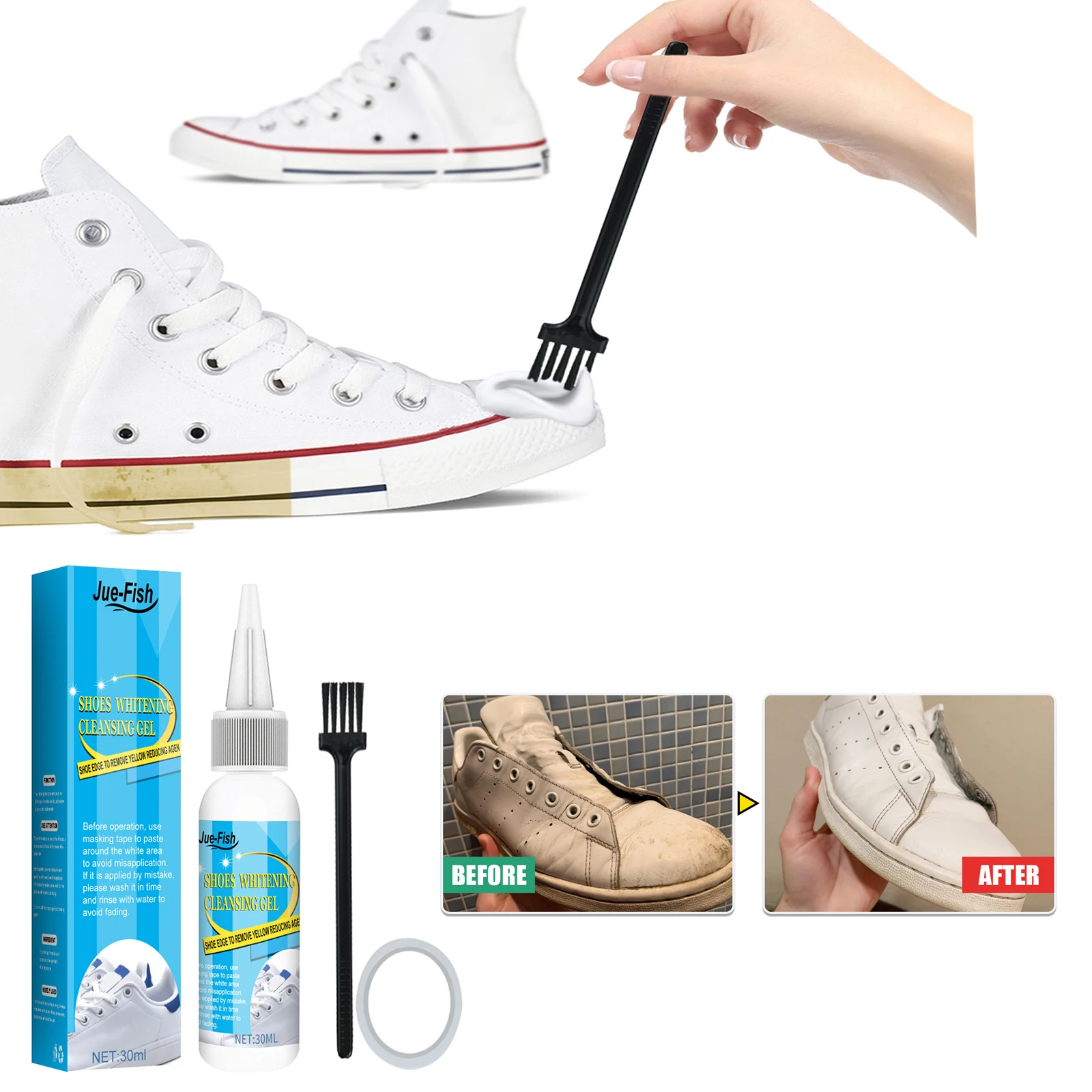 Sneaker Cleaner - Putih sepatu Gel pembersih noda kotoran