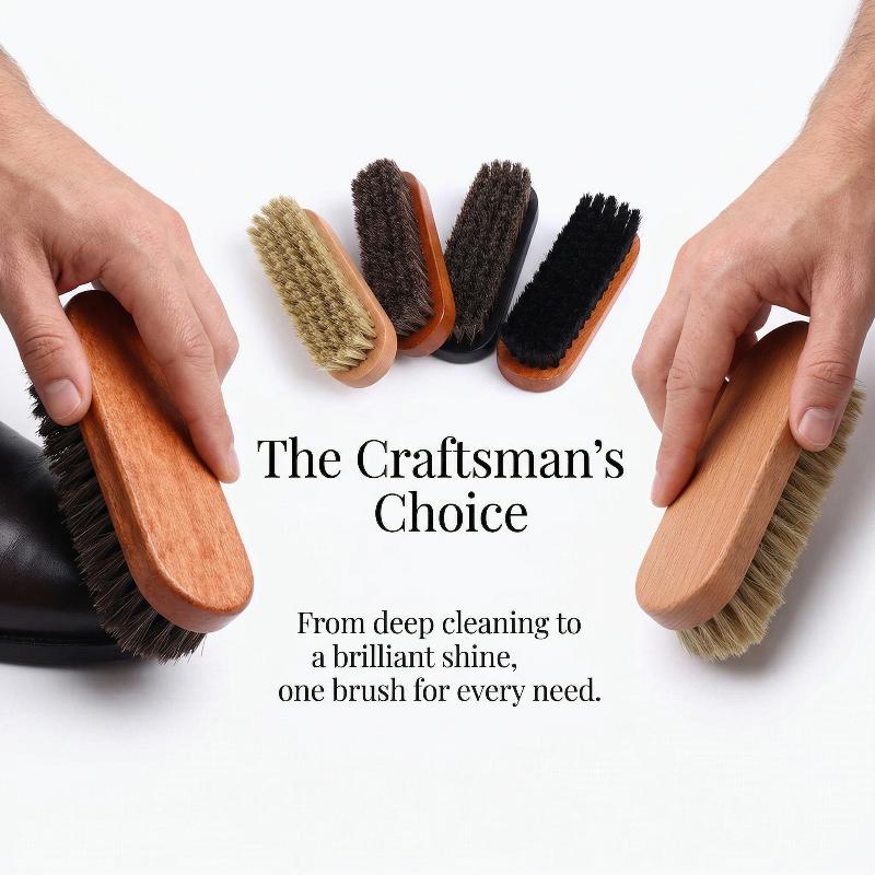 1 Buah Sikat Sepatu Kayu Bulu  - Leather Shoe Polish ulasan dan harga