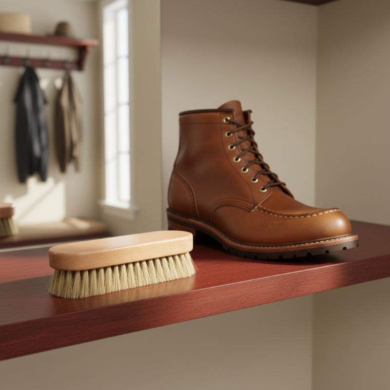 1 Buah Sikat Sepatu Kayu Bulu  - Leather Shoe Polish ulasan dan harga